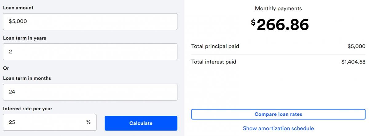 loan calculator